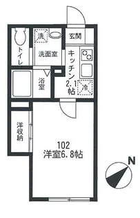 アーバンコート千駄ヶ谷【1階】の間取り