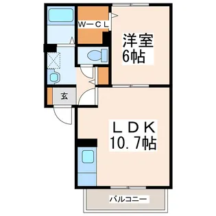 ウィルモア世安【2階】の間取り