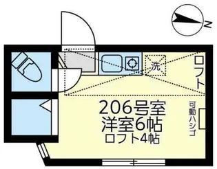 ユナイトあさひマルレーヌ【2階】の間取り
