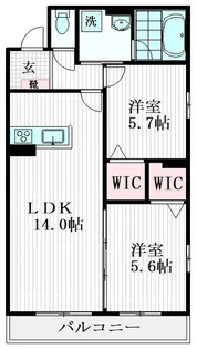 サンフローラ六町【3階】の間取り