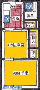 第二サニーハイツ【2階】の間取り