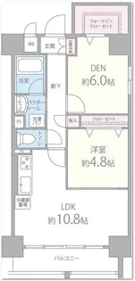 グランシャリオ江坂【4階】の間取り