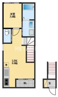エアリア多良見中里【2階】の間取り