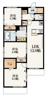 メゾンベール【1階】の間取り