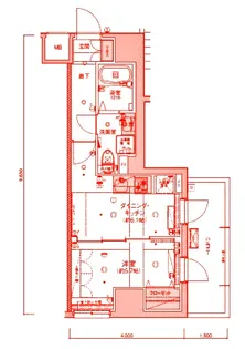 リヴシティ横濱新川町弐番館【7階】の間取り