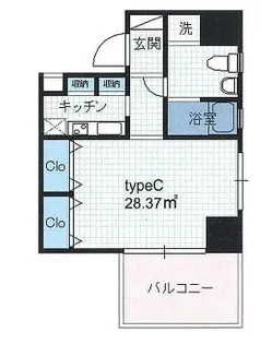 LES-CHAMPS深川【5階】の間取り