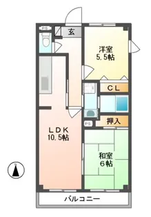 スタンドアップ野々上【1階】の間取り
