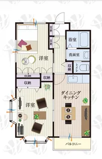 b’CASA狭山ヶ丘IIre-born【1階】の間取り