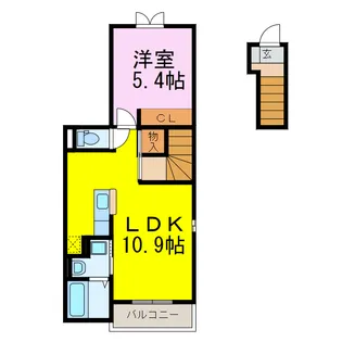 アウローラ【1階】の間取り