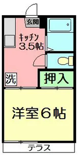 常楽ハイツ1【1階】の間取り