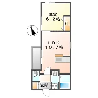 サニーウェル新川崎II【1階】の間取り