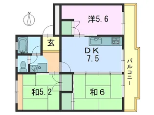 成幸ハイツ【3階】の間取り