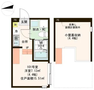 ハーモニーテラス北加平町II【1階】の間取り