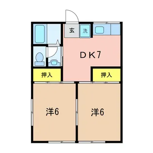 コーポ佐々木【1階】の間取り