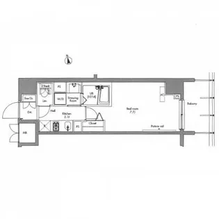 プラウドフラット隅田リバーサイド【1階】の間取り