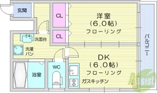 ファミール愛宕【4階】の間取り