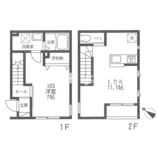 フェリーチェ山王【1階】の間取り