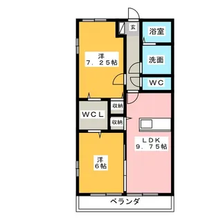 サニーサイドIII【1階】の間取り