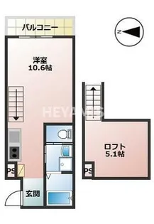 エイジス石神【3階】の間取り