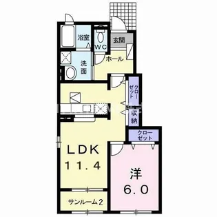 Le・Meridian【1階】の間取り