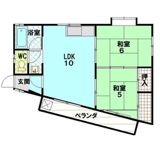 山福アパート【1階】の間取り