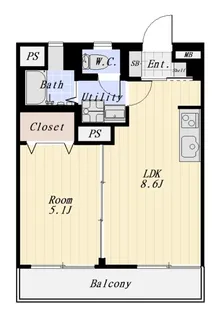 リッツ山王テラス【3階】の間取り