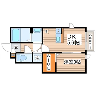 カームコート太子堂【1階】の間取り