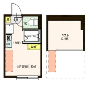 ハーモニーテラス稲荷台II【2階】の間取り