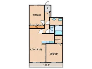 メルベーユ・大野城【5階】の間取り