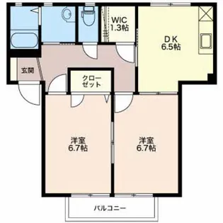 ピースヴィラI【1階】の間取り