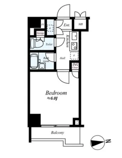 ルーブル京浜蒲田【4階】の間取り