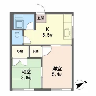 紫雲荘【1階】の間取り