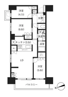イプセ府中【3階】の間取り