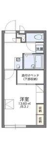 レオパレスセジュール【2階】の間取り