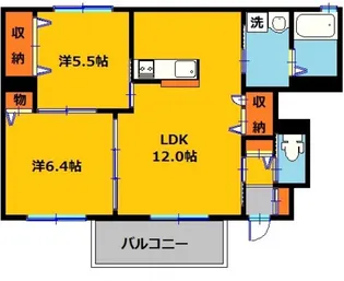 ヴィータ・ヴァロール【1階】の間取り