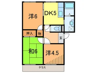リ-ガルフラッツ【2階】の間取り
