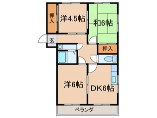 ハイネス牧野【2階】の間取り
