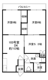 クローバーハイツ桜【1階】の間取り