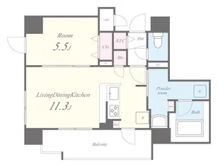 SKYレジデンス大阪梅田【5階】の間取り