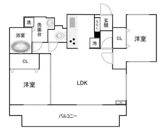 パークヴィル伊勢佐木【8階】の間取り