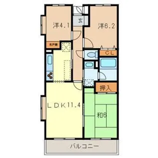 スターコート北浦和【5階】の間取り