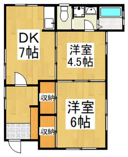 アサヒレジデンス【1階】の間取り