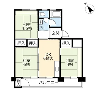 UR徳力【3階】の間取り
