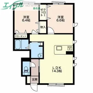 エテルノ レガーロC【1階】の間取り