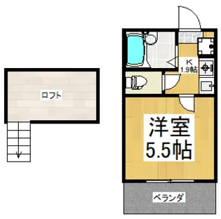めぞんるみえる【1階】の間取り