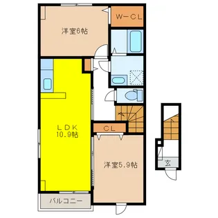 サバ-ビアン【2階】の間取り