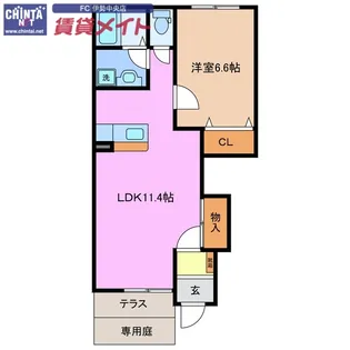ヴェールメゾン【1階】の間取り