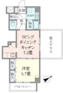 イーストコート平野【6階】の間取り