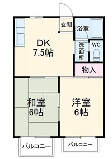 レジデンス三沢【1階】の間取り