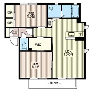 レディーバードC【2階】の間取り